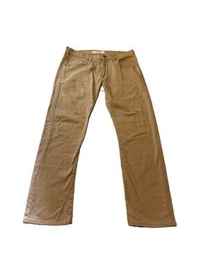 Lee Modern Series Mens Pants 34x30 Slim Fit Straight Leg L252 Tan Khaki Chino 34